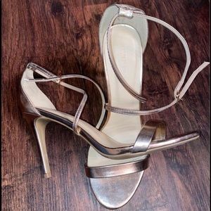 Rose Gold Strappy Pump Heels